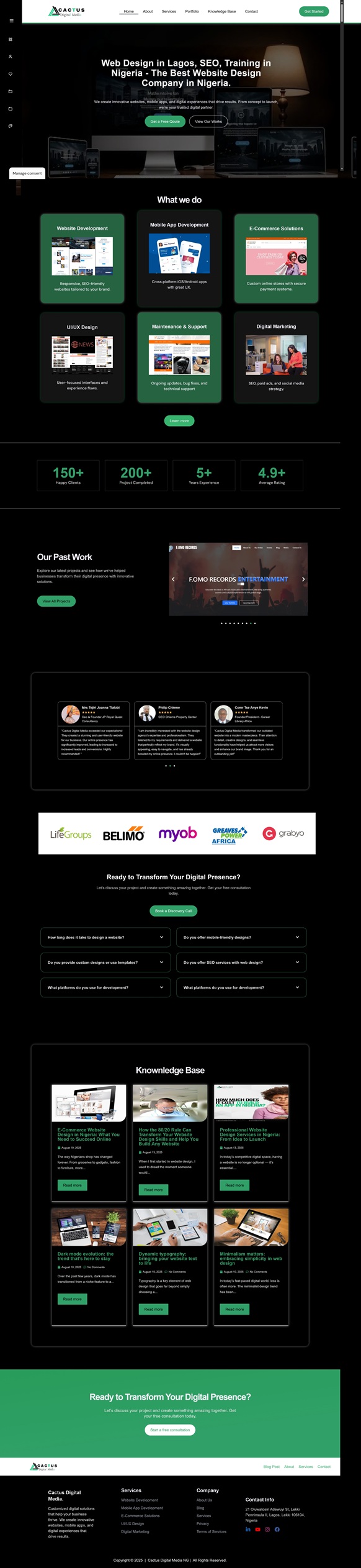 Cactus Digital Media - Web Design